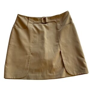 EP Pro Womens Tan Khaki Golf Skort Size 8 Buckle Accent Athletic Skirt